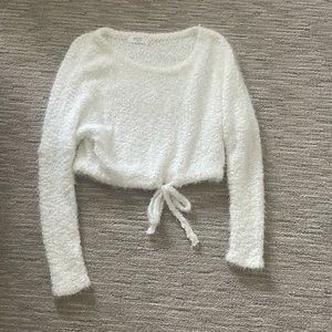 MOD white fluffy sweater